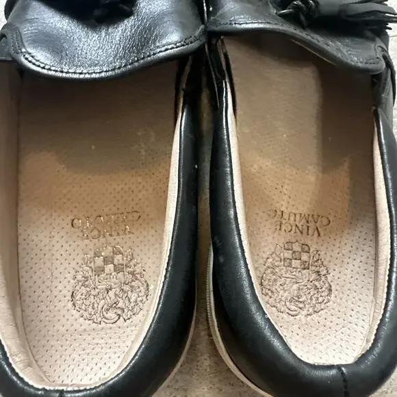 Vince Camuto Kayleena Tassel Loafer Platform Sneakers Black Slip On 9.5 - Picture 8 of 8